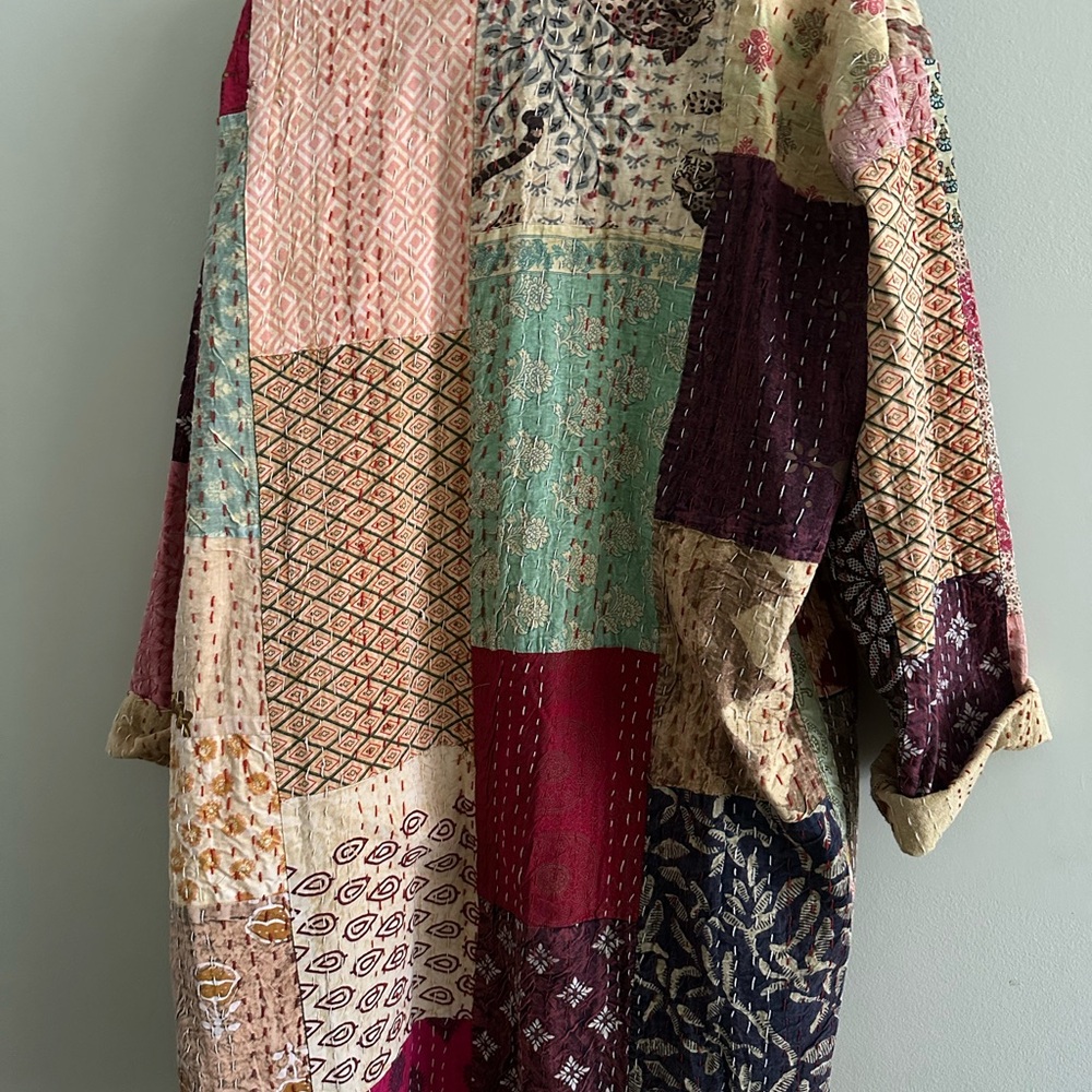Colorful Patchwork Kantha Jacket - image 3